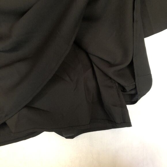 NWT Sugar + Lips Black Sheath Boho Dress, Long-Sleeve Floral Embroidery Size XS - Picture 5 of 9